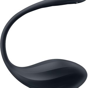 Wibrujące jajeczko na pilot lub aplikację czarne Satisfyer Ribbed Petal 73-4002767 - obrazek 1
