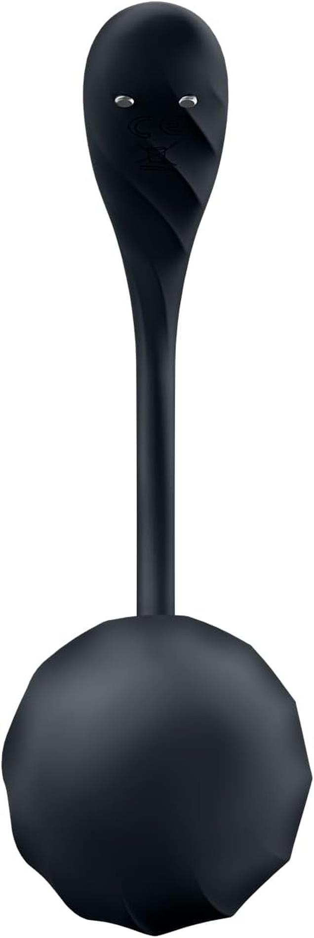 Wibrujące jajeczko na pilot lub aplikację czarne Satisfyer Ribbed Petal 73-4002767 - obrazek 6