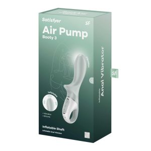 Wibrator analny powiększany szarozielony Satisfyer Air Pump Booty 3 73-4038650