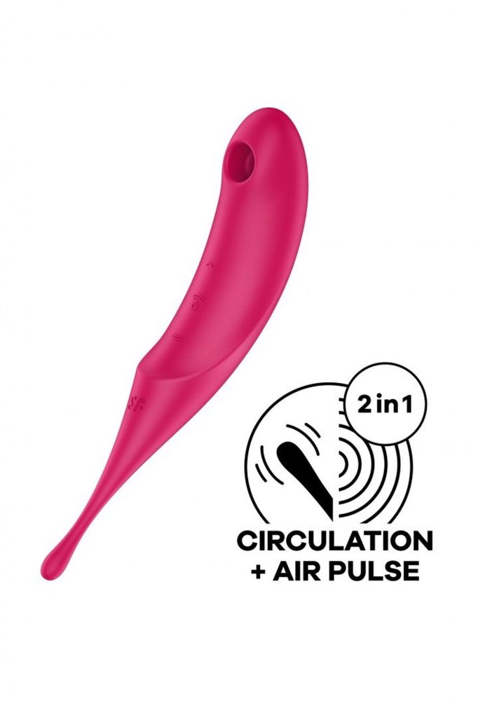 Wibrator do stymulacji łechtaczki czerwony Satisfyer Twirling Pro 73-4043937
